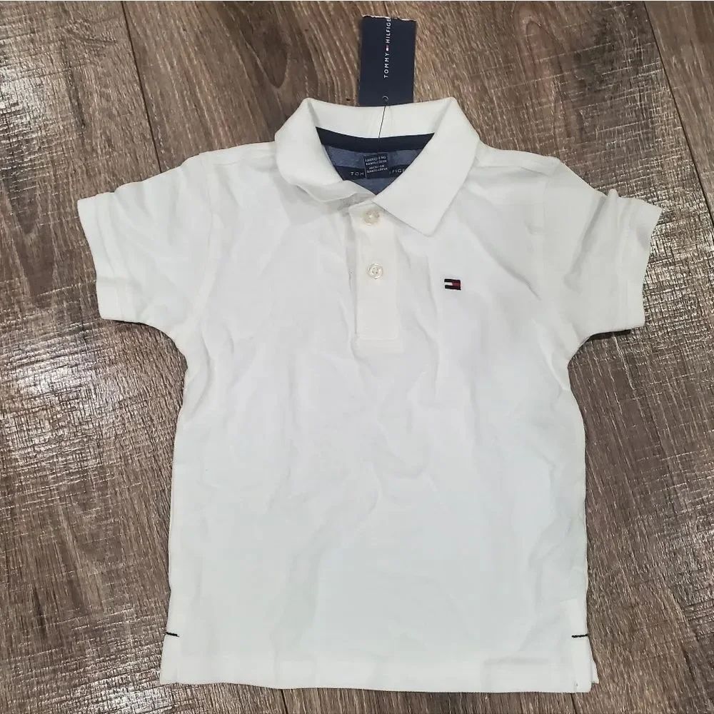 NEW Boys Tommy Hilfiger Polo Size 2T White Polo Shirt